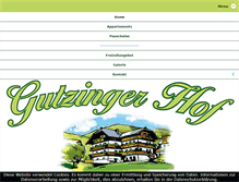 Tablet Screenshot of gutzingerhof.at